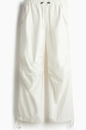 H&M Fallschirmhose in Loose Fit - Weiß - Herren