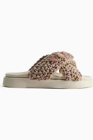H&M Woven Stones Sandal - Braun - Damen