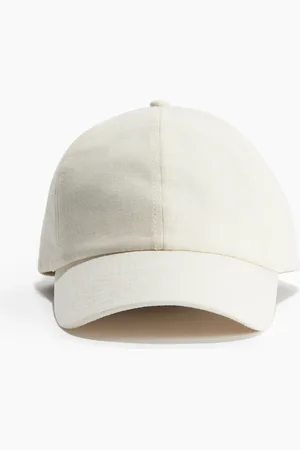 H&M Cap aus Leinen - Weiß - Damen