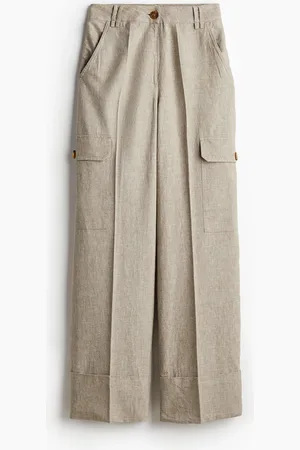 H&M Cargohose aus Leinenmix - - Damen