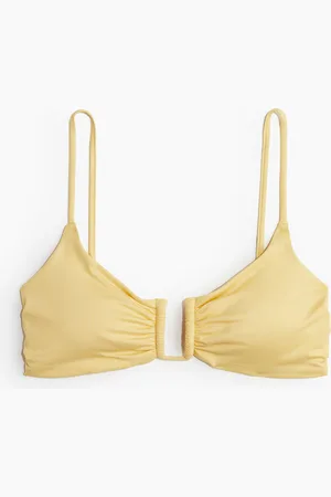 H&M Wattiertes Bikinitop - Gelb - Damen