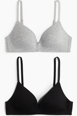 H&M 2er-Pack Wattierte, bügellose Baumwoll-BHs - - Damen