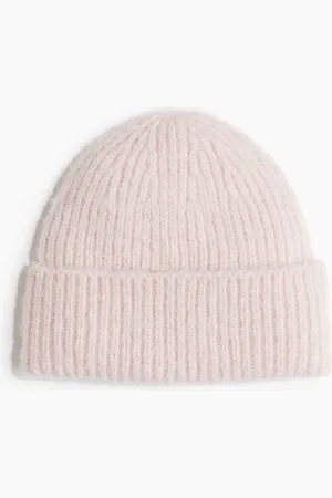 H&M Beanie in Rippstrick - Rosa - Damen