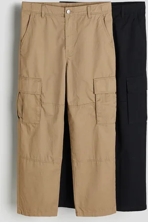 H&M 2er-Pack Cargohosen aus Baumwolle - - Kinder