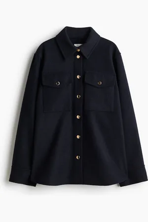 H&M Oversized Shacket - Blau - Damen