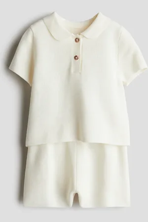 H&M 2-teiliges Feinstrickset - Weiß - Kinder