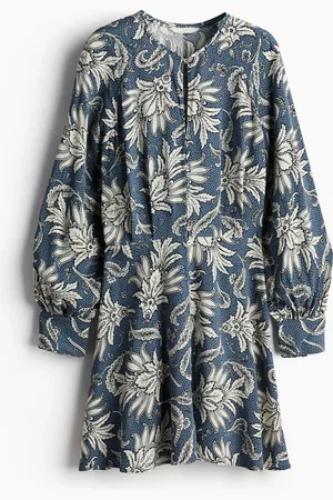 H&M Langarmkleid - Blau - Damen