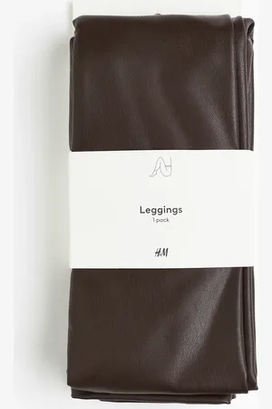 H&M Leggings mit Coating - Braun - Damen