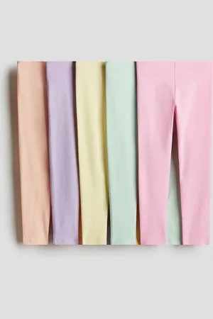H&M 5er-Pack Jerseyleggings - Rosa - Kinder