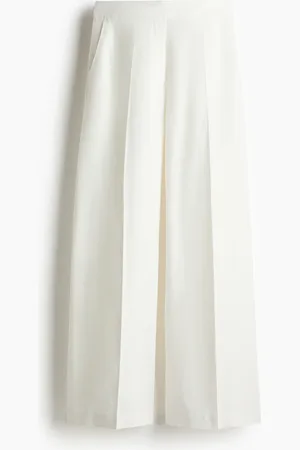 H&M Weite Hose aus Leinenmix - Weiß - Damen