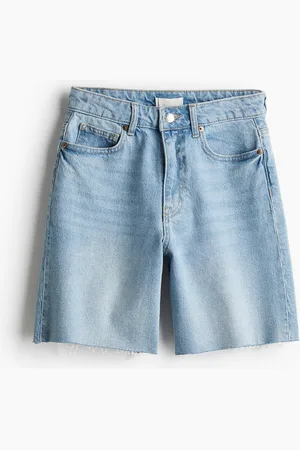 H&M Bermudashorts aus Denim - Blau - Damen