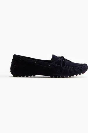 H&M Mokassins aus Wildleder - Blau - Damen