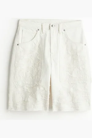 H&M Bermuda Regular Jeansshorts - Weiß - Damen