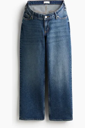 H&M MAMA Before & After Straight Low Ankle Jeans - Blau - Damen