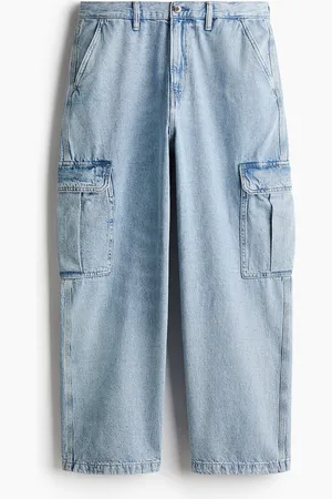 H&M Loose Cargo Jeans - Blau - Herren