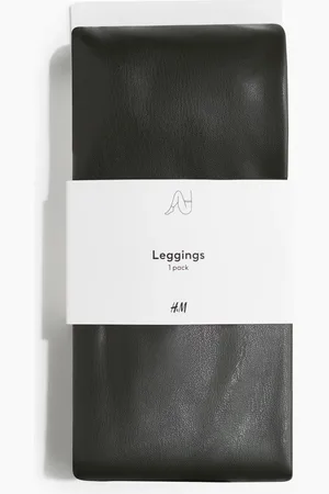 H&M Leggings mit Coating - Grün - Damen