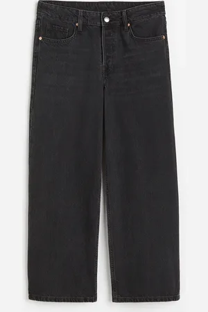 H&M Baggy Wide Low Ankle Jeans - - Damen