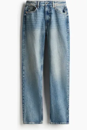 H&M Straight High Jeans - Blau - Damen
