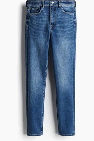 H&M True To You Skinny Ultra High Ankle Jeans - Blau - Damen