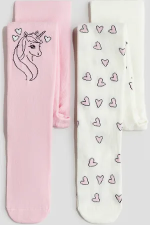 H&M 2-Pack Feinstrick-Strumpfhosen - Rosa - Kinder