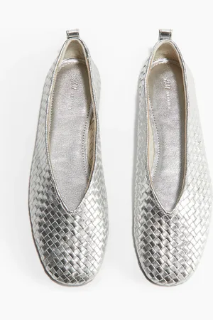 H&M Ballerinas aus geflochtenem Leder - - Damen
