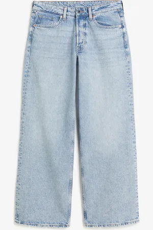 H&M Baggy Wide Low Jeans - Blau - Damen