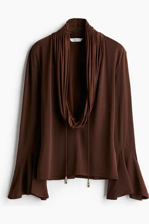 H&M Jerseyshirt mit Wasserfall-Ausschnitt - - Damen