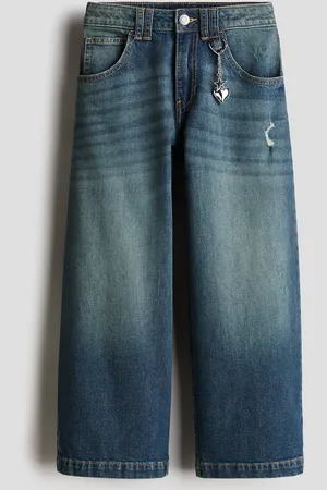 H&M Baggy Wide Leg Jeans - Blau - Kinder