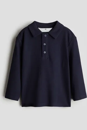 H&M Poloshirt mit Langarm - Blau - Kinder