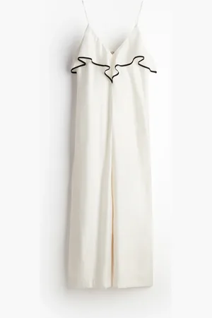 H&M Jumpsuit mit Volants - Weiß - Damen