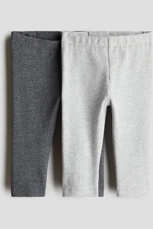 H&M 2er-Pack Gerippte Baumwoll-Leggings - - Kinder