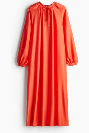 H&M Kleid mit Ballonärmeln - Rot - Damen