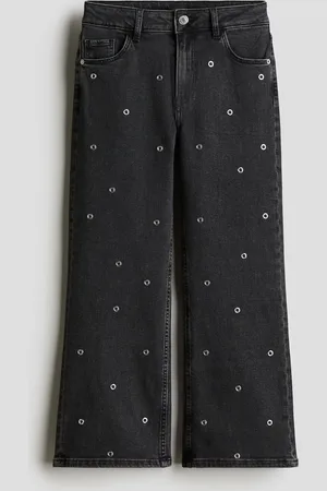 H&M Baggy Fit Bootcut Leg Jeans - - Kinder