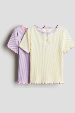 H&M 2er-Pack Shirts aus Baumwolljersey - Gelb - Kinder