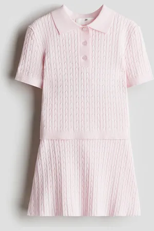 H&M 2-teiliges Set mit Zopfmuster - Rosa - Kinder