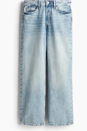 H&M Straight Regular Jeans - Blau - Damen