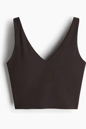 H&M Yoga-BH mit SoftMove Lycra Light Support - Braun - Sportswear