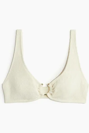 H&M Wattiertes Bikinitop - Gelb - Damen
