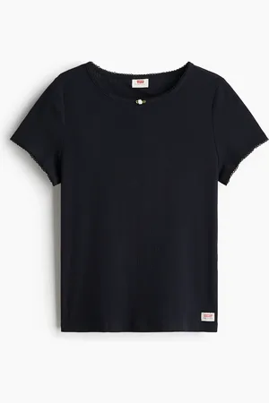 H&M Dry Goods Pointelle Anthracite Night - - Damen