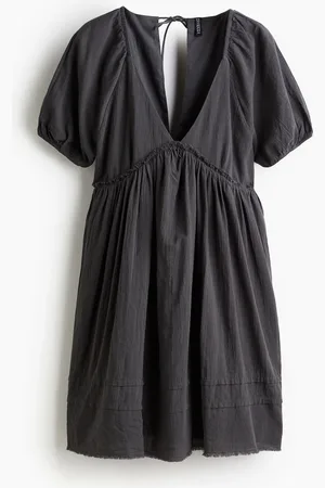 H&M Gecrinkeltes Überwurfkleid mit Bindedetail - - Damen