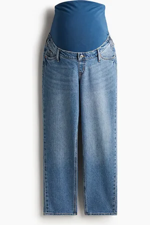 H&M MAMA Straight Ankle Jeans - Blau - Damen