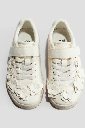 H&M Sneaker mit Blüten-Applikationen - Weiß - Kinder