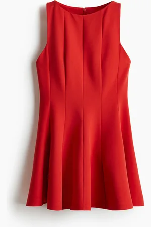 H&M Ausgestelltes Kleid - Rot - Damen
