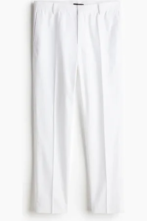 H&M Elegante Hose aus Leinenmix in Slim Fit - Weiß - Herren