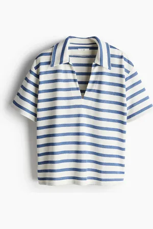 H&M Shirt mit Kragen - Blau - Damen
