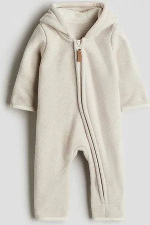 H&M Fleece-Overall mit Kapuze - Braun - Kinder