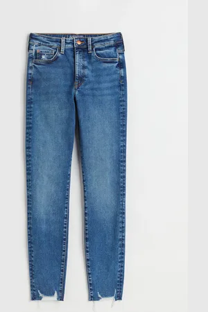 H&M True To You Skinny Ultra High Ankle Jeans - Blau - Damen