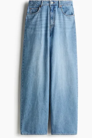 H&M Wide Regular Jeans - Blau - Damen