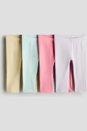 H&M 4er-Pack Leggings aus Baumwolljersey - Lila - Kinder
