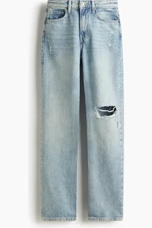 H&M Straight High Jeans - Blau - Damen